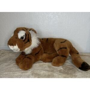Soft Classics Plush Stuffed Tiger Toys R Us 1995 Laying Down West Cliff 15”